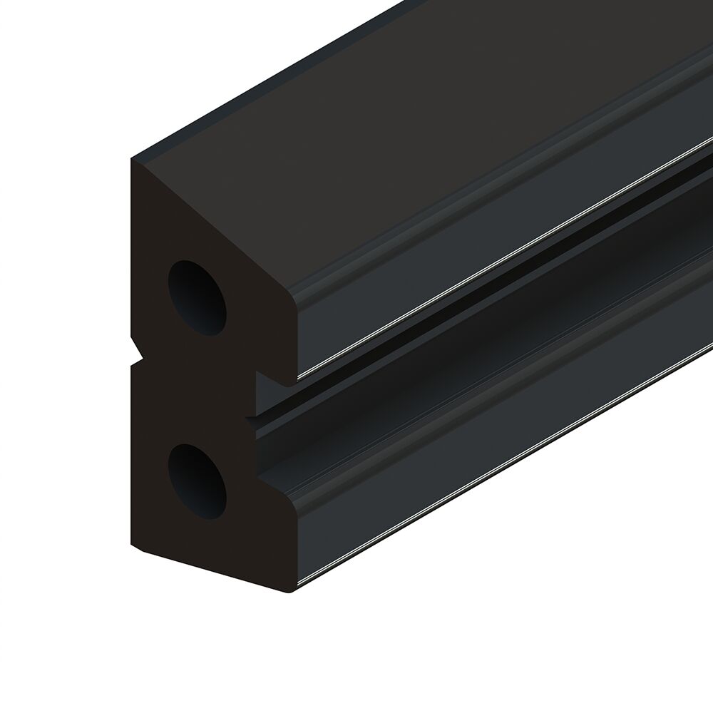 Pommier stootlijst 40 mm - zwart PVC - 5 meter