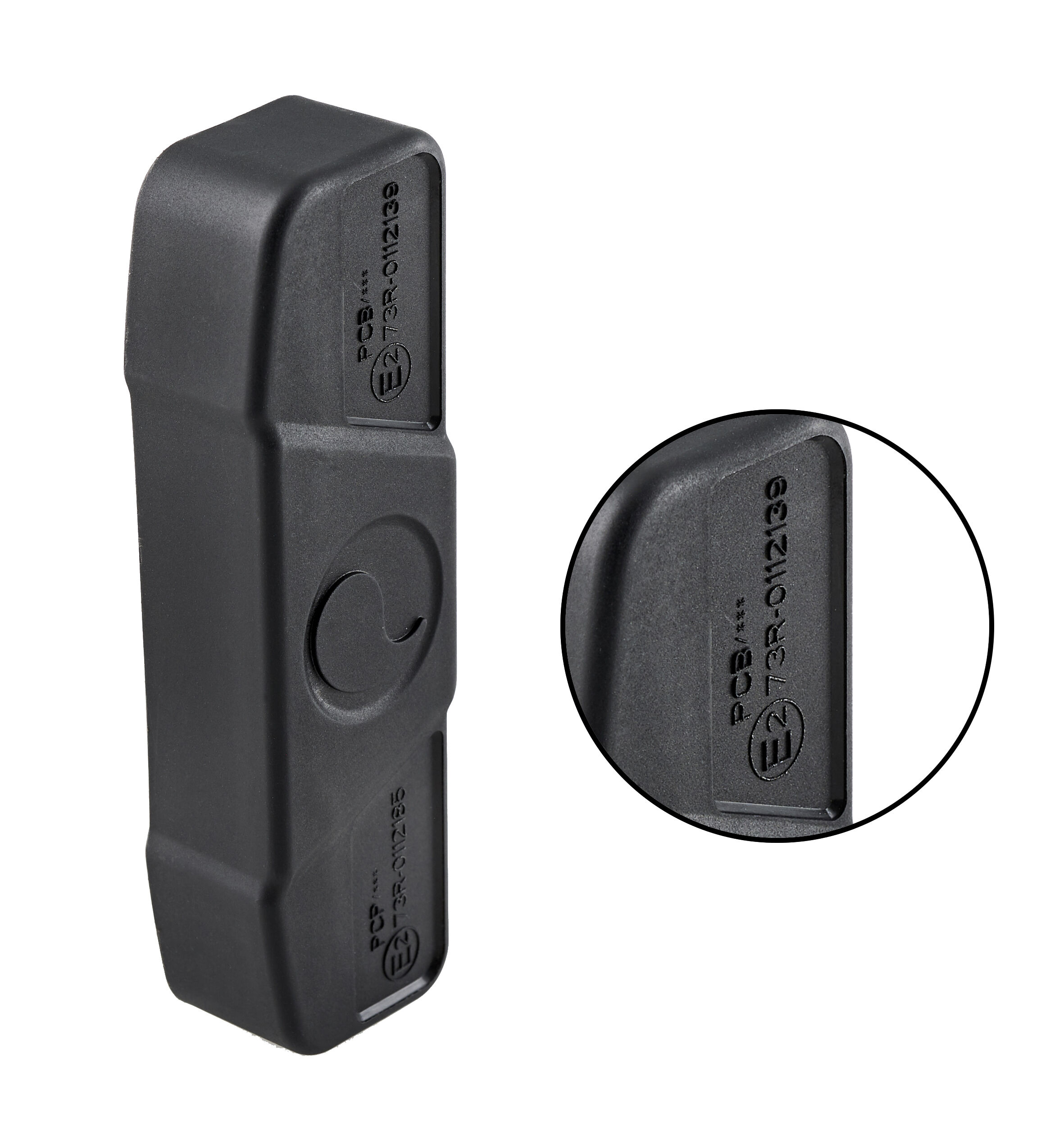 Pommier end cap - for side protection board 108.5 x 30 mm - black plastic