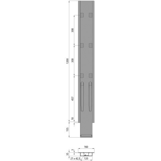 Kinnegrip K20 middenrong - 1200 mm - microZINQ® 5