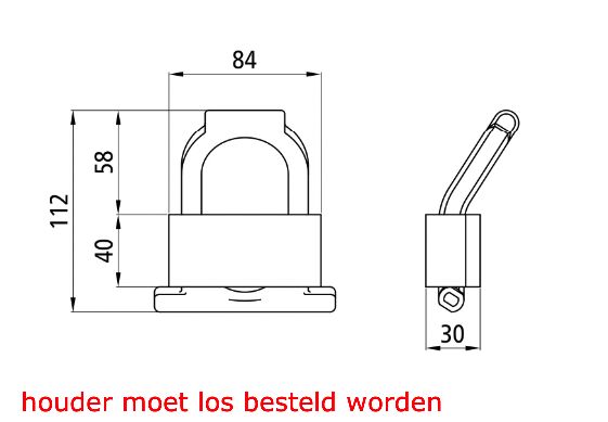 Rhiwa Quality lashing ring loose 2 tonnes - for bracket 1343443 - zinc-plated