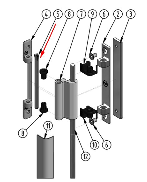PWP hinge pin 150 mm for - challenge and defender door