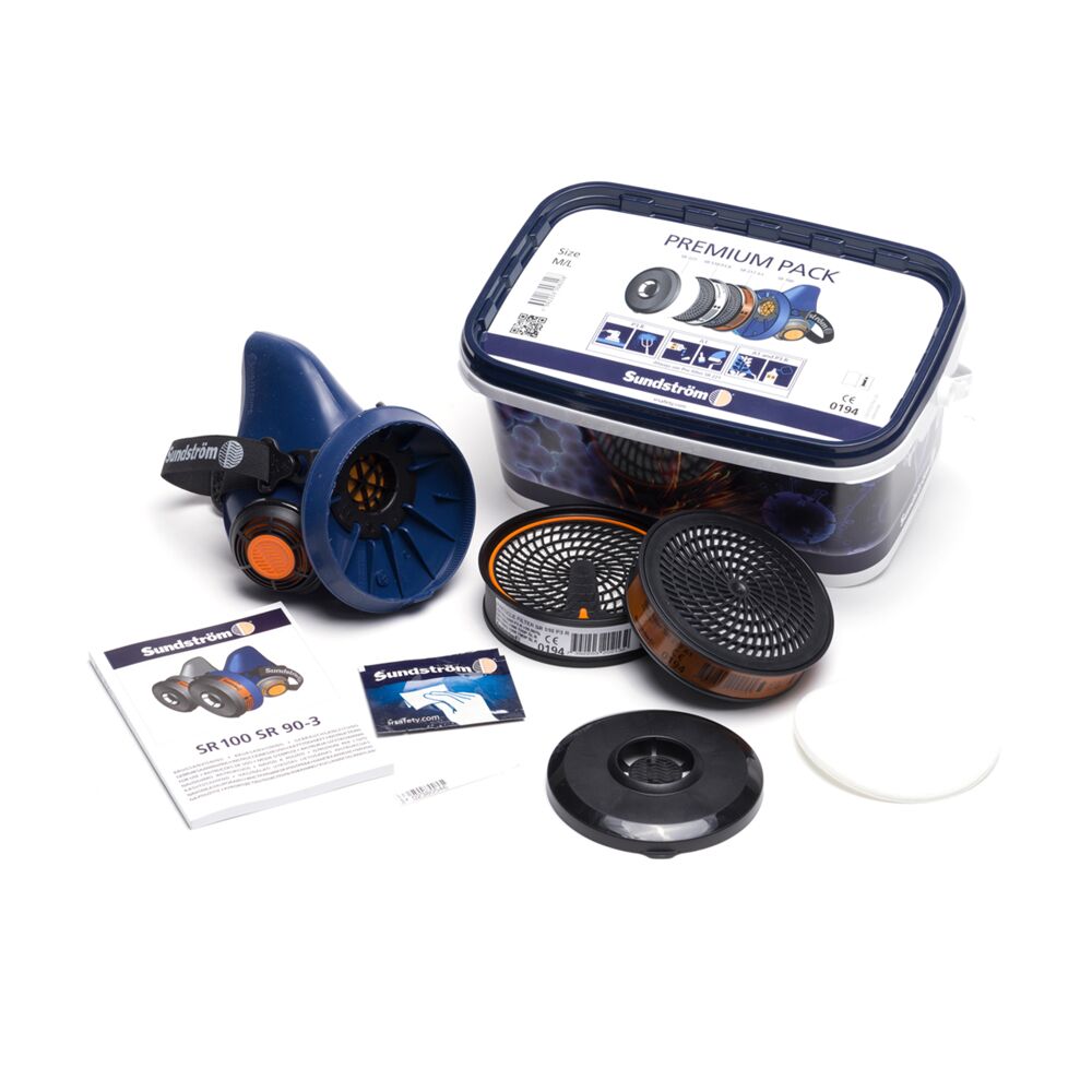 Sundström SR 100 - demi-masque kit - premium pack - taille M/L
