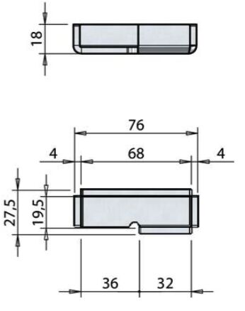 Pommier nokhouderset (links/rechts) - voor sluiting Ø 16 mm - lasuitvoering