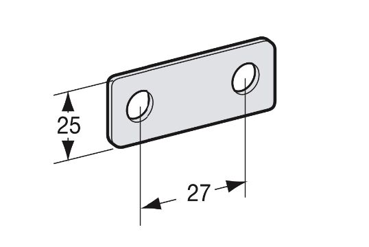 Pommier counter plate - for mounting plate buckle 244770242 - stainless steel