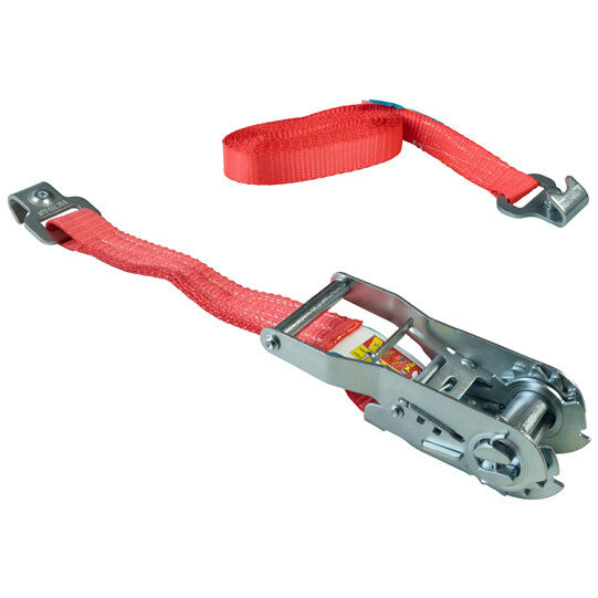 Rhiwa Quality sjorband 25 mm - met ratelsluiting en platte haak - 4000 mm