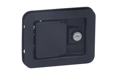 Pommier external lock - 144 x 112 mm - lockable - black coated steel