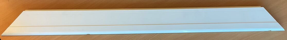 PWP edge profile 25 mm - bottom left - 1244 mm long - ral 9010