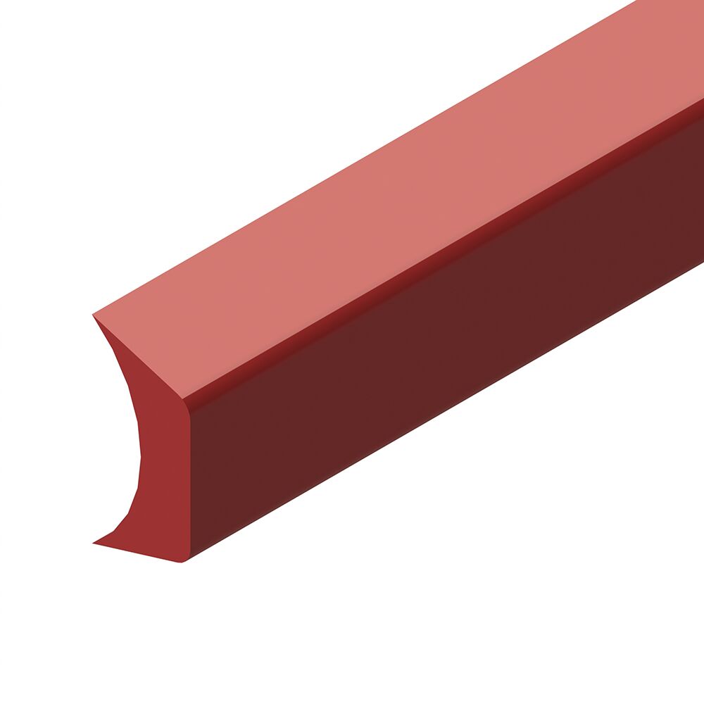Pommier stootlijst inlage 12 mm - rood - 100 meter