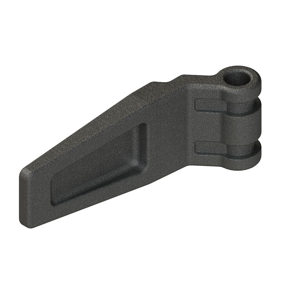 Pommier klepscharnier 160 x 63 mm - geperst staal