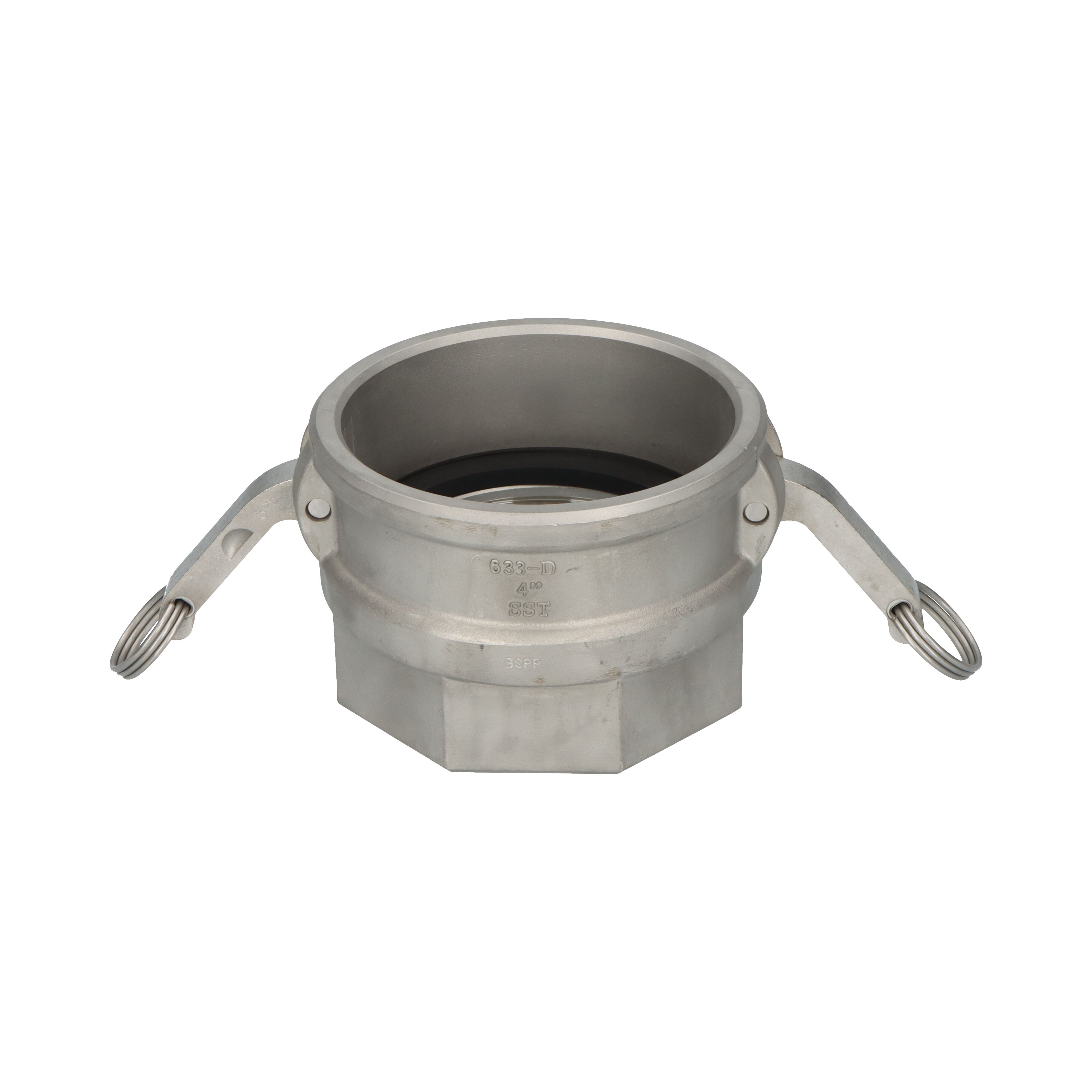 OPW koppeling Kamlok coupler D 4" BSPP binnendraad RVS