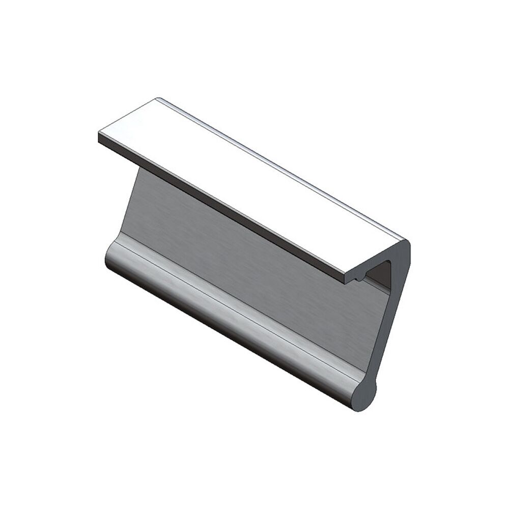 Pommier klemprofiel - 7 meter - voor steunbeugel vleeshaak buis - aluminium