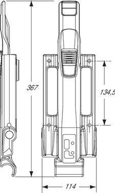 Pommier KTL lock - incl. holder - steel
