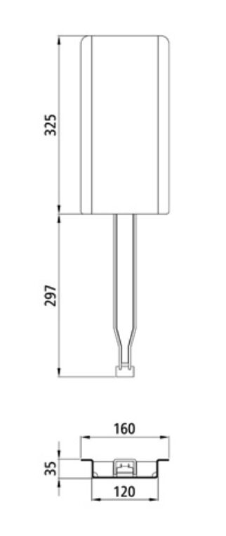 Kinnegrip K20 kinnetop verlengstuk met top profiel - voor 500 mm rong - staal