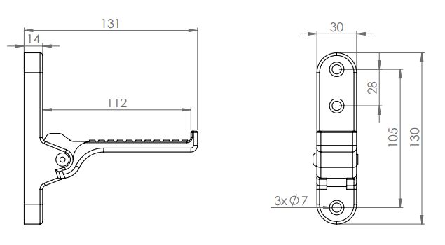 Rhiwa Quality step foldable - 112 mm long - forged steel