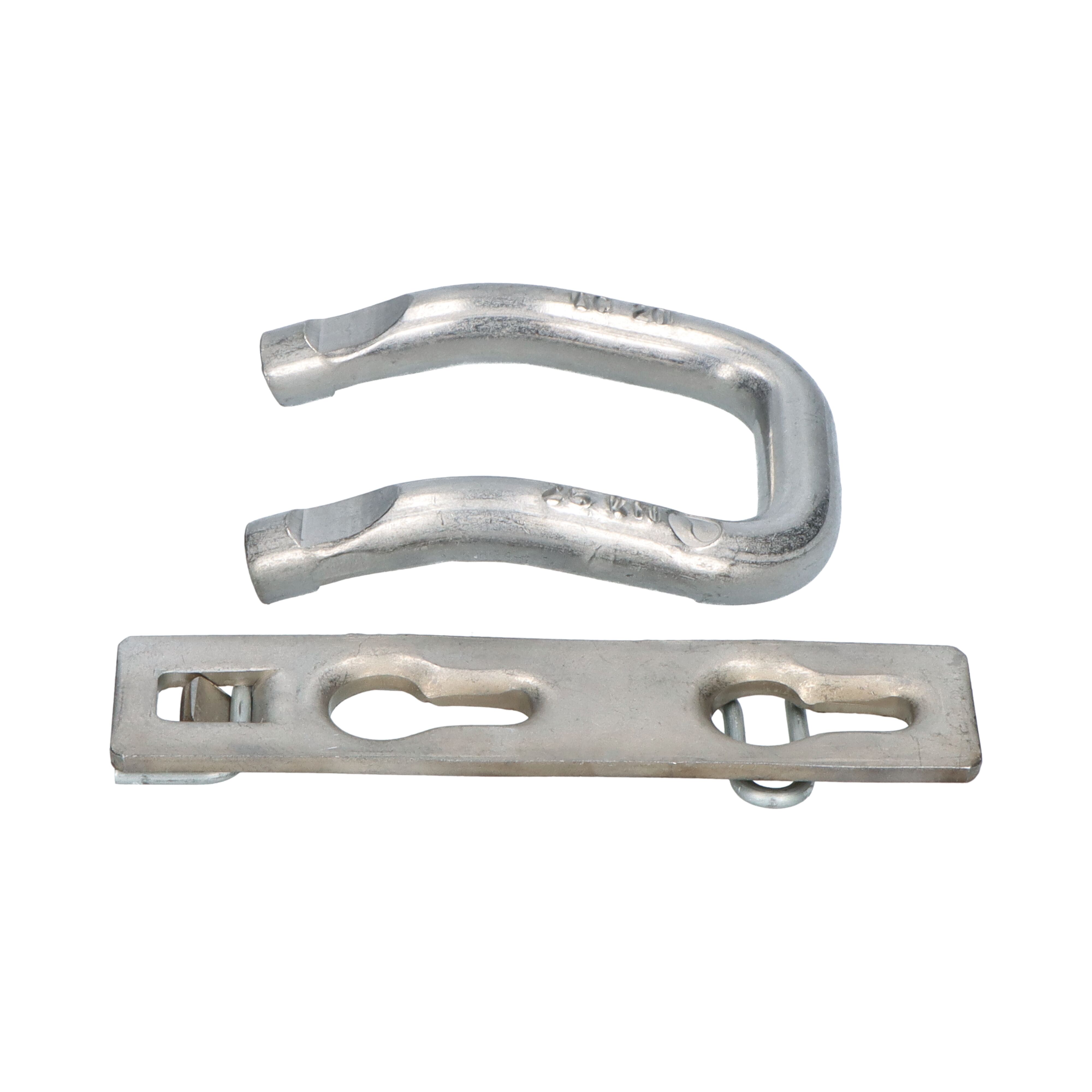 Pommier trekanker set 2,5 ton - U model - voor kantbalk - hoh 51 mm - verzinkt