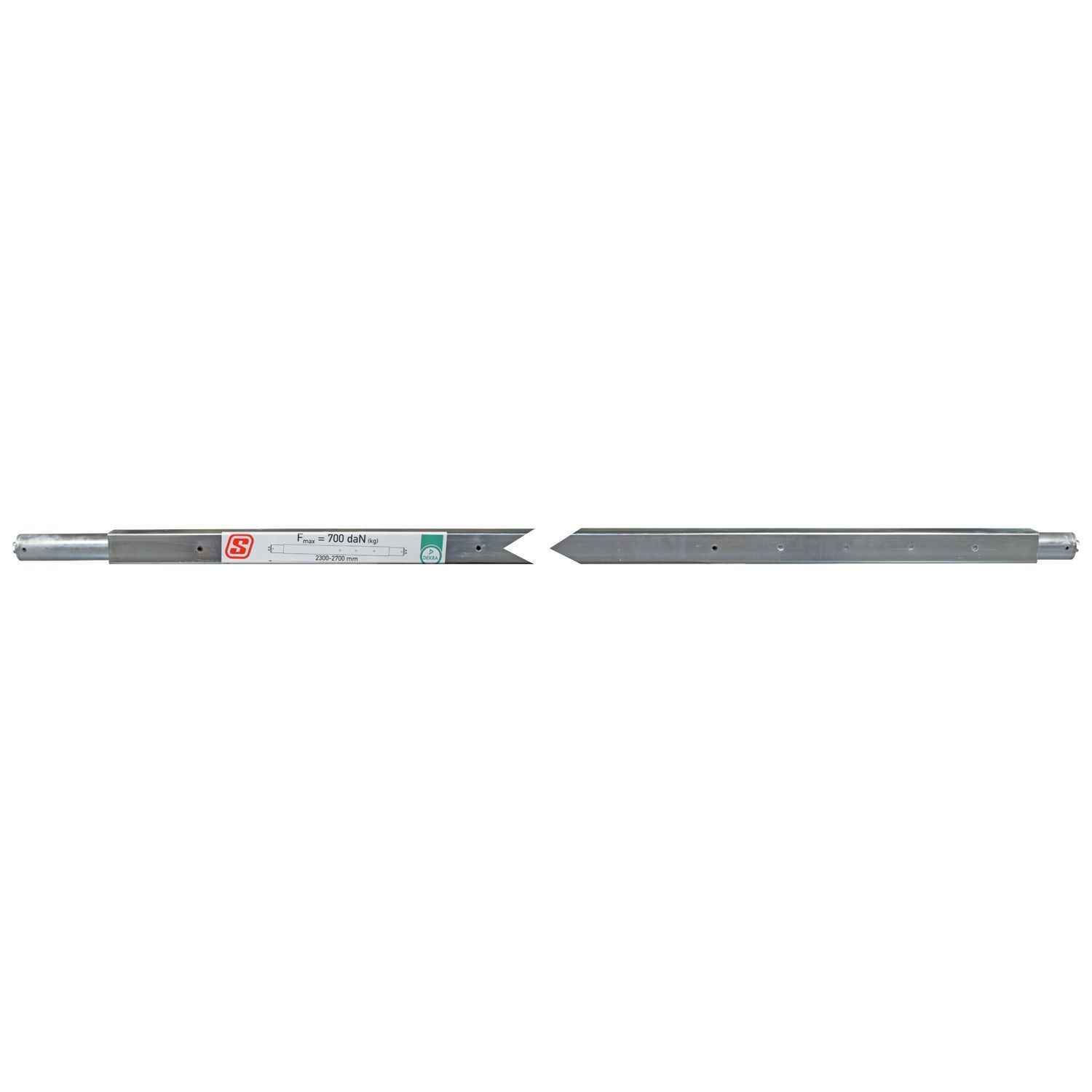 Rhiwa Quality cargo bar 50 x 50 mm - 2300-2700 mm - zinc-plated