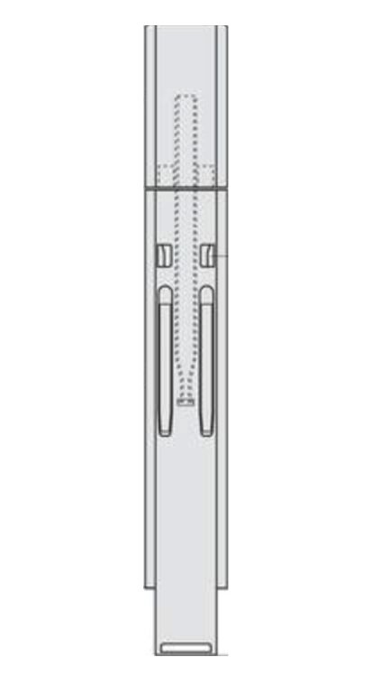 Kinnegrip K20 middenrong - 800 mm - met kinnetop _ KTL