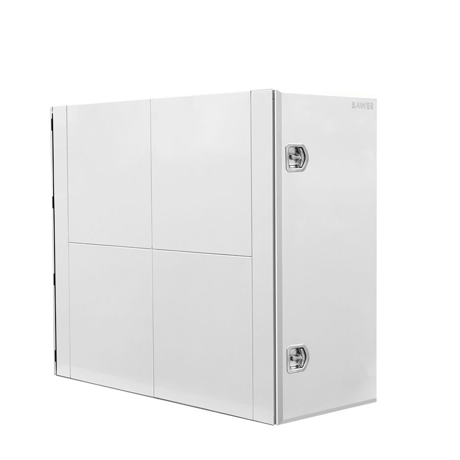 Bawer retrocab opbergkist - 600 x 1450 x 2000 mm (BxHxD) - verzinkt blank staal