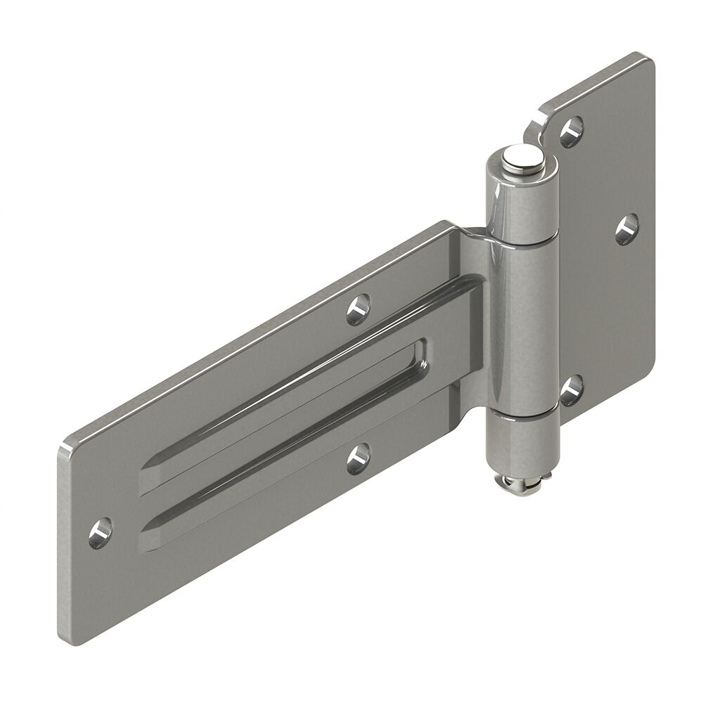 Pommier charnière de porte latérale plaque 165 mm - axe amovible - plus inoxydable