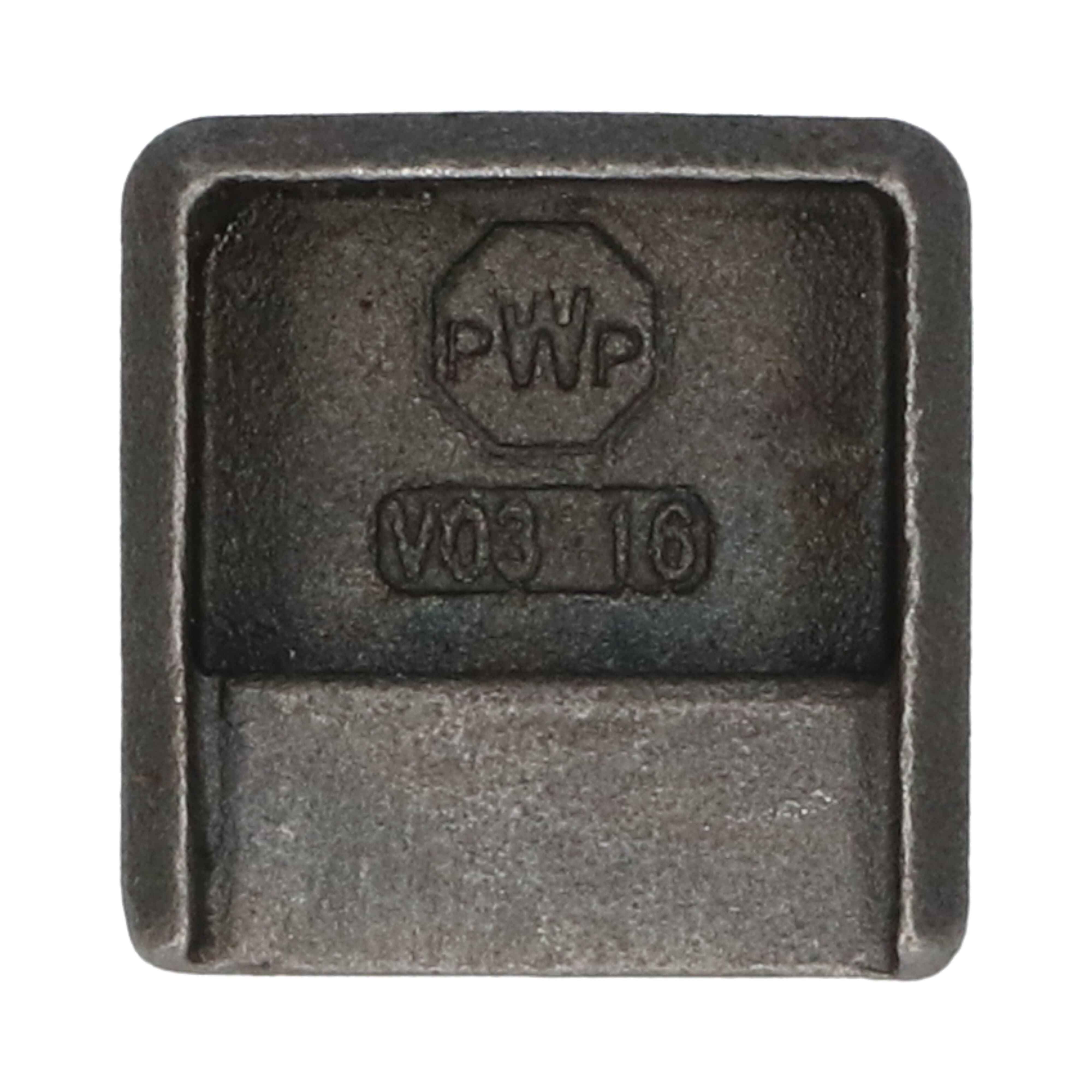 PWP holder - for hook recessed lock side board - plain steel