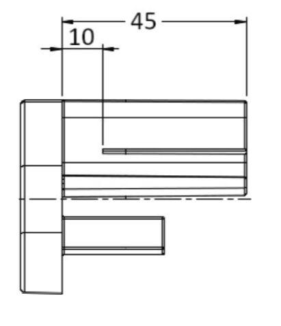 Pommier plastic end cap - left - for flap hinge 1115336