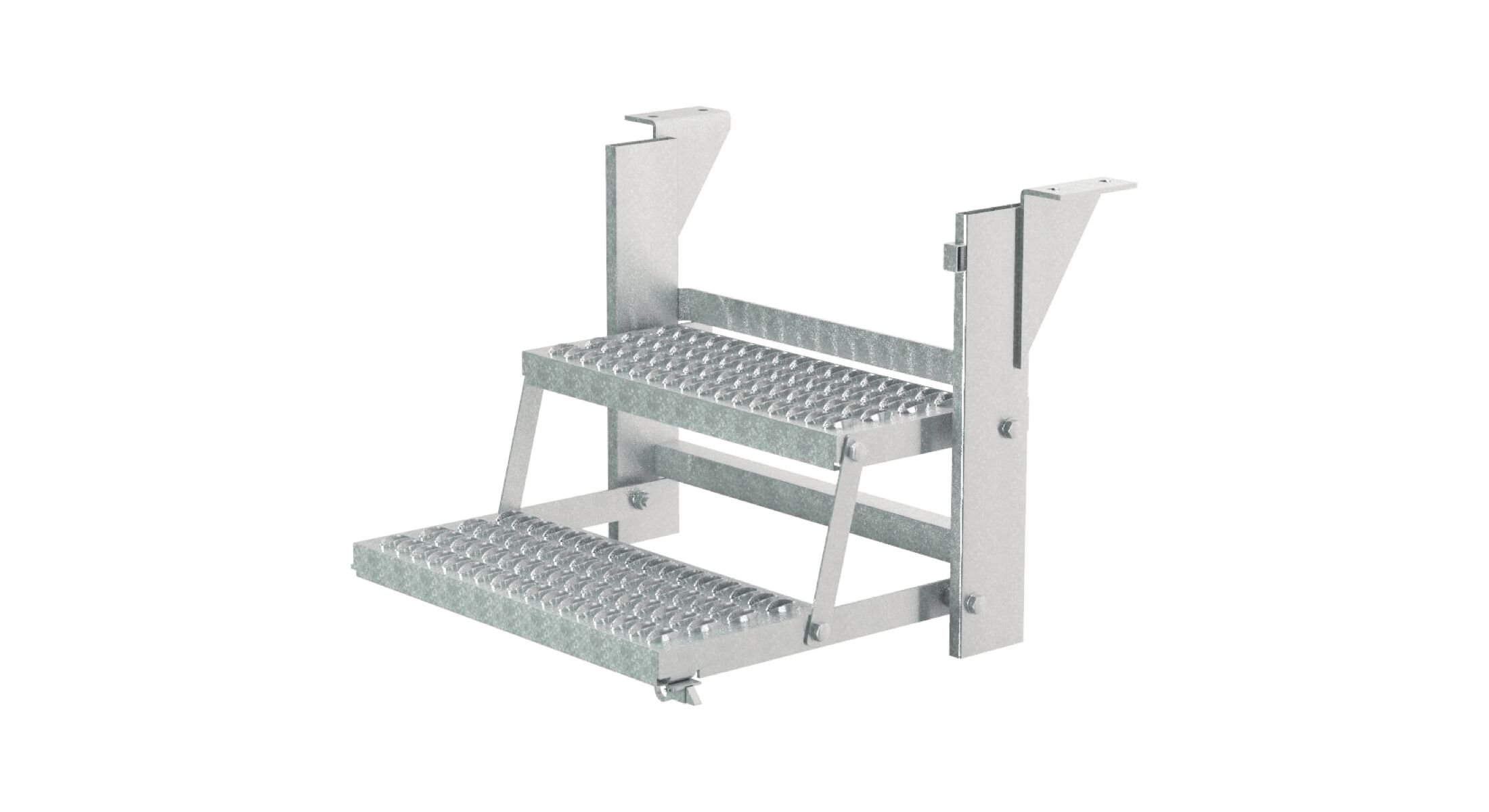 Takler échelle rabattable - 2 marches - 516 x 740 mm (HxL) - avec marches larges
