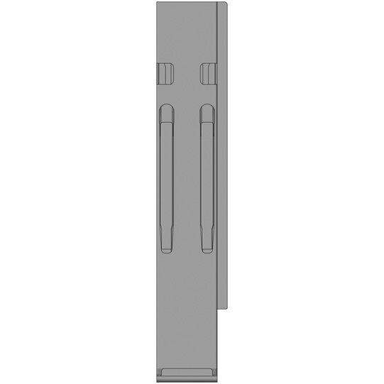 Kinnegrip K20 rear pillar - 600 mm - right - with fastener - anodised aluminum