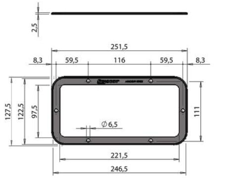 Pommier nylon trim - for internal locking Ø 16 mm - Mini-push
