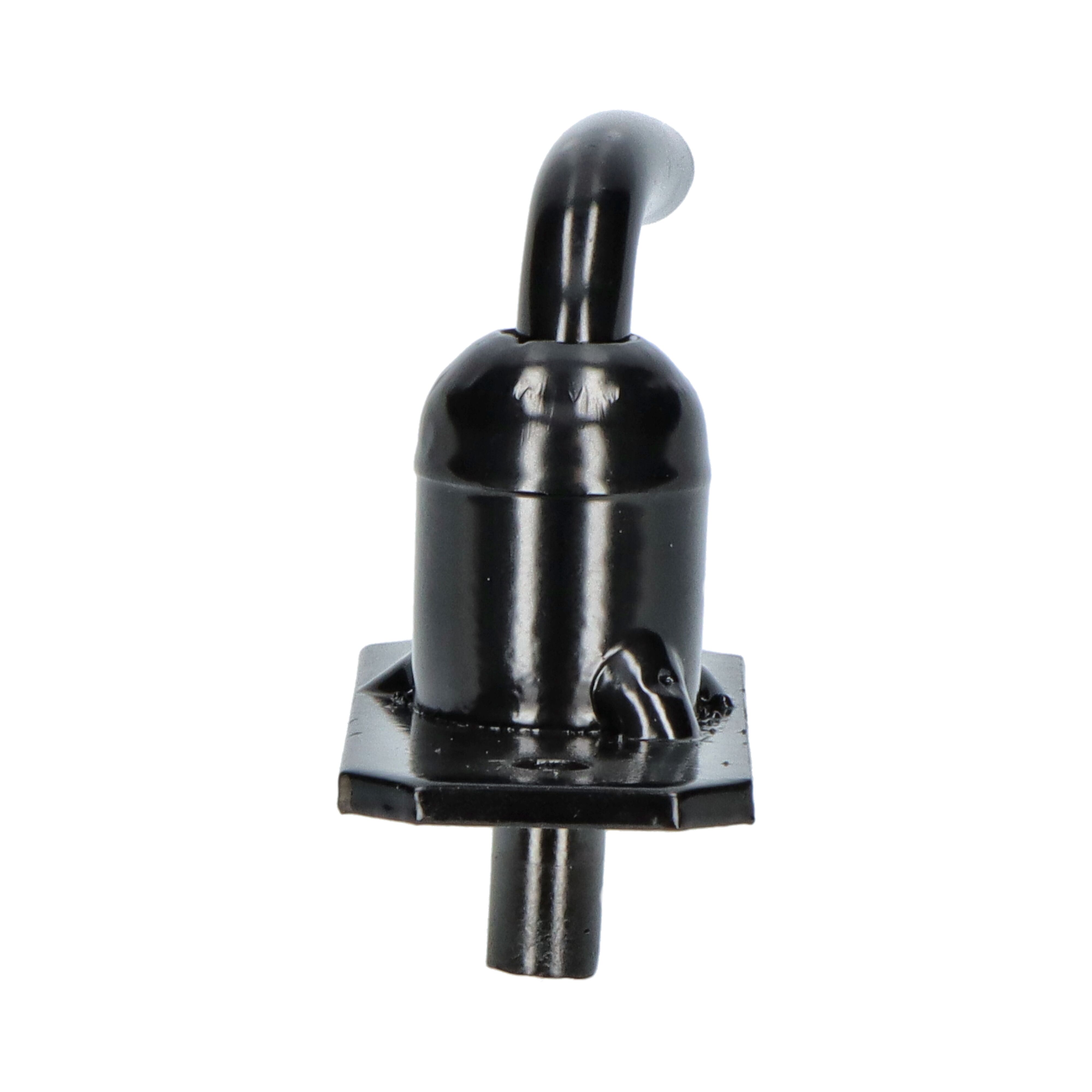 Pommier trekgrendel met plaat - pen Ø 8 mm - zwart gelakt staal