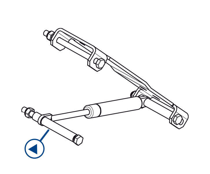 Edscha adapter sleeve 65 mm long - for Sesam Slimliner I - Ø 12 mm - plastic