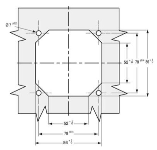 Pommier verrou à compression - 86 x 86 x 34 mm - non verrouillable - acier laqué noir
