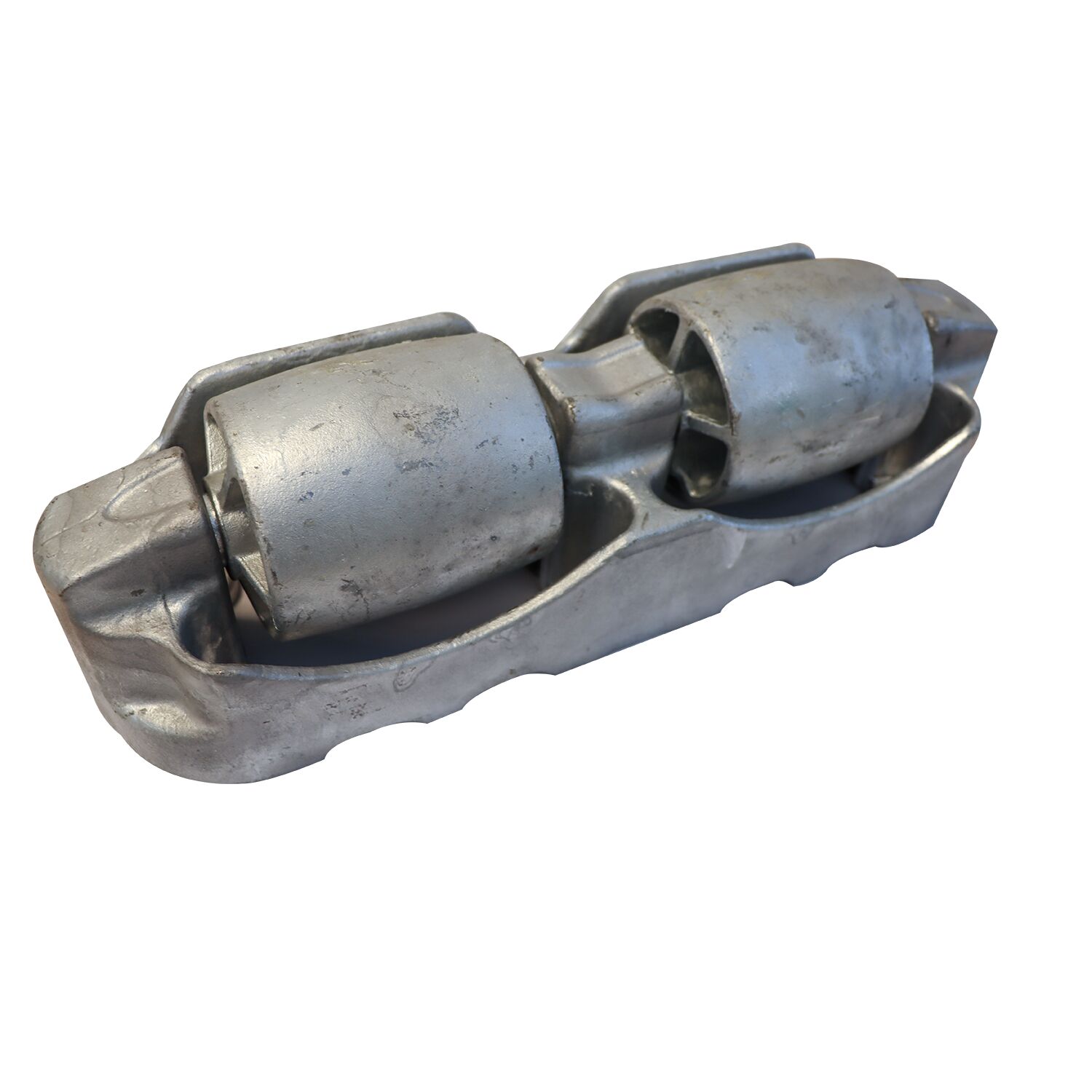 Pommier s-roll met 2 rollen - horizontaal - gegalvaniseerd