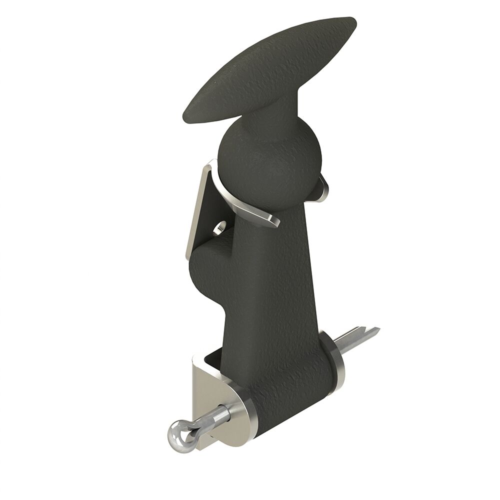 Rhiwa Quality bonnet hook set - zinc-plated with rubber
