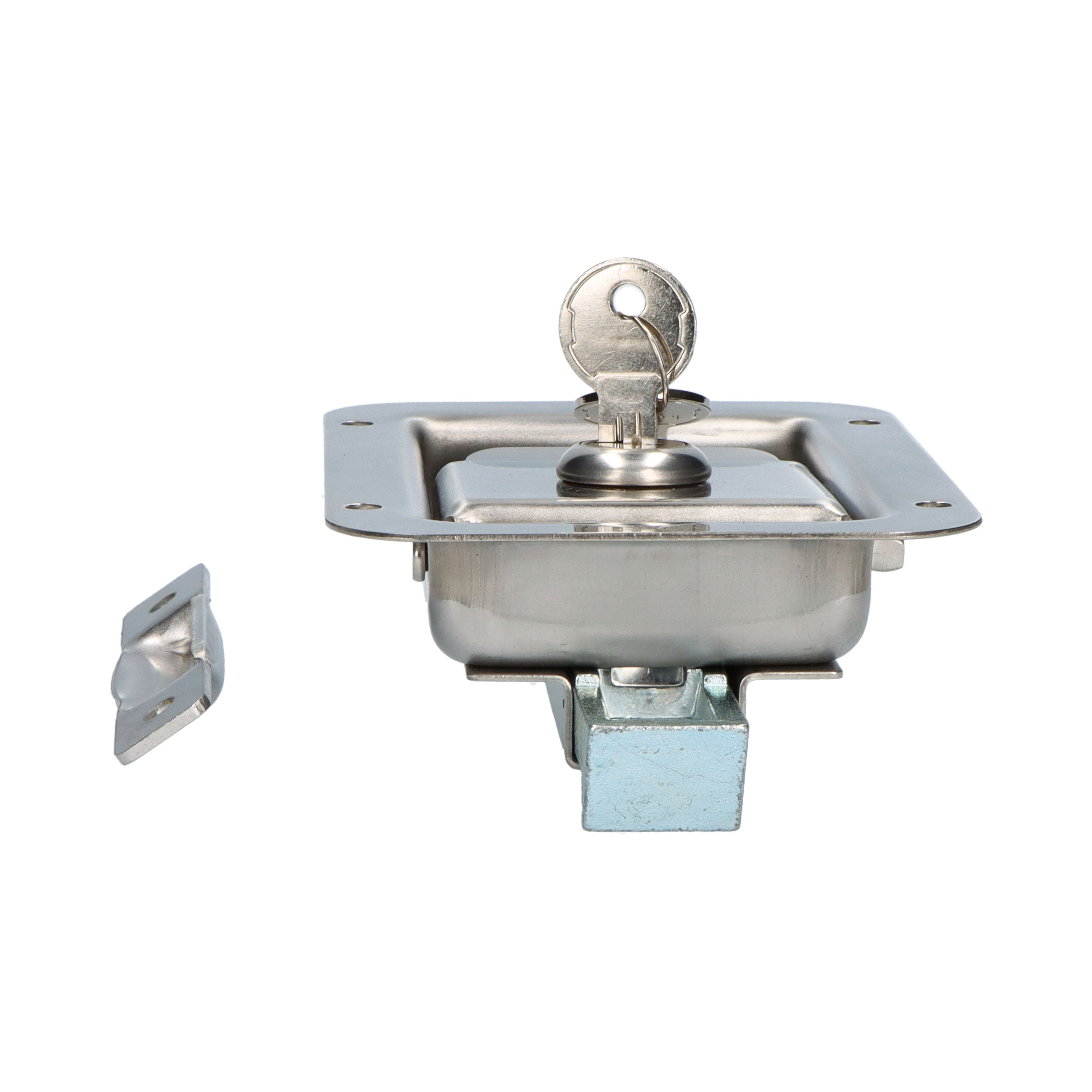 Pommier internal lock - 120 x 92 x 23 mm - with lock catch - stainless steel