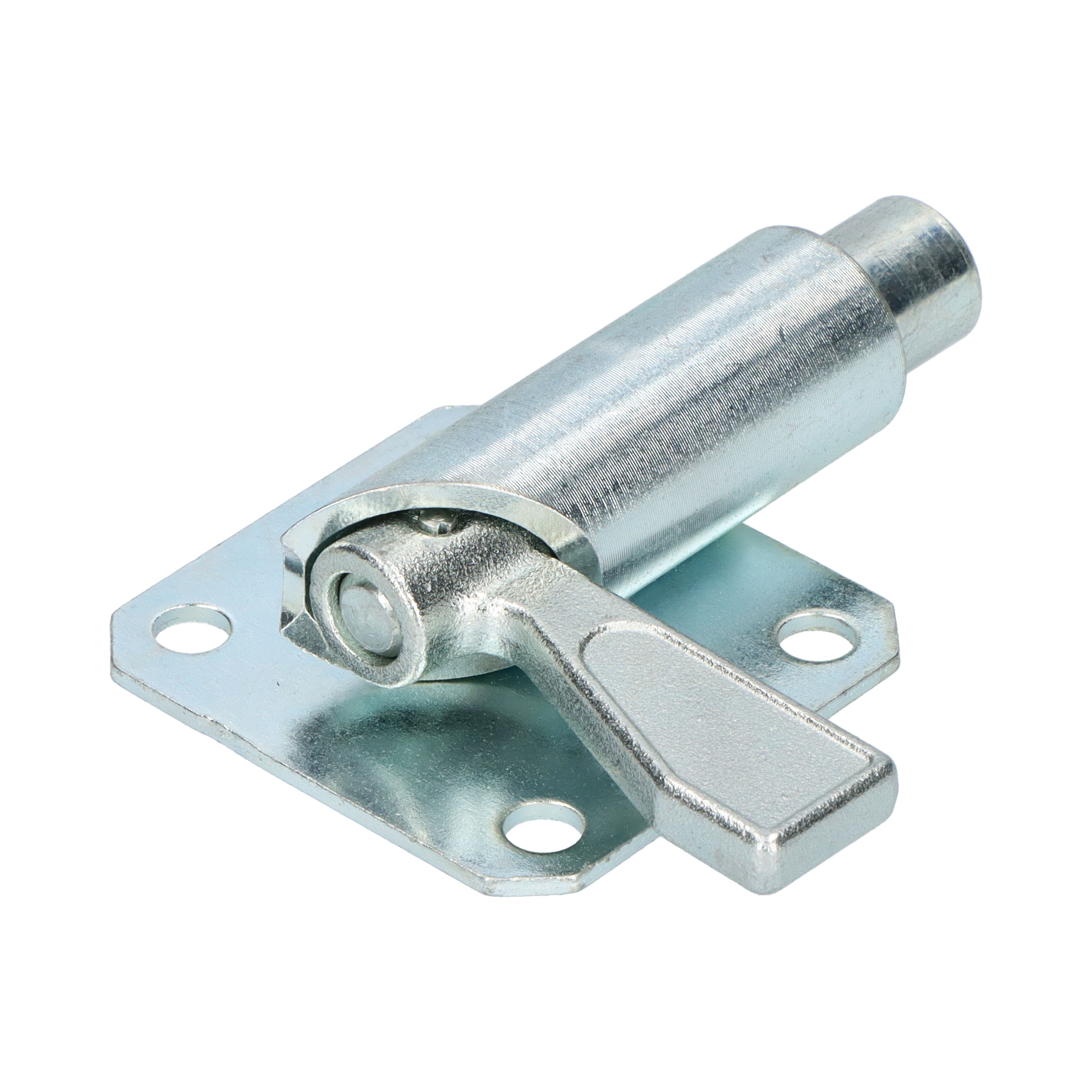 Pommier draw latch with plate - pin Ø 14 mm - right - zinc-plated