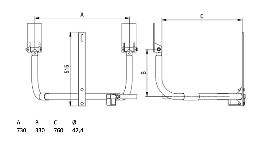 PWP support de route - pour pneu Ø 855-930 mm