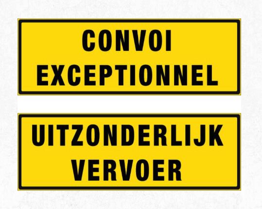 Rhiwa Quality convoi exceptionnel bord  - 1200 x 400 mm - dubbelzijdig - aluminium