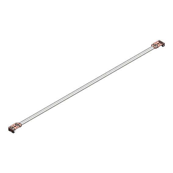 Edscha barre - 2550 mm - avec chariots - pour Sesame Slimliner II