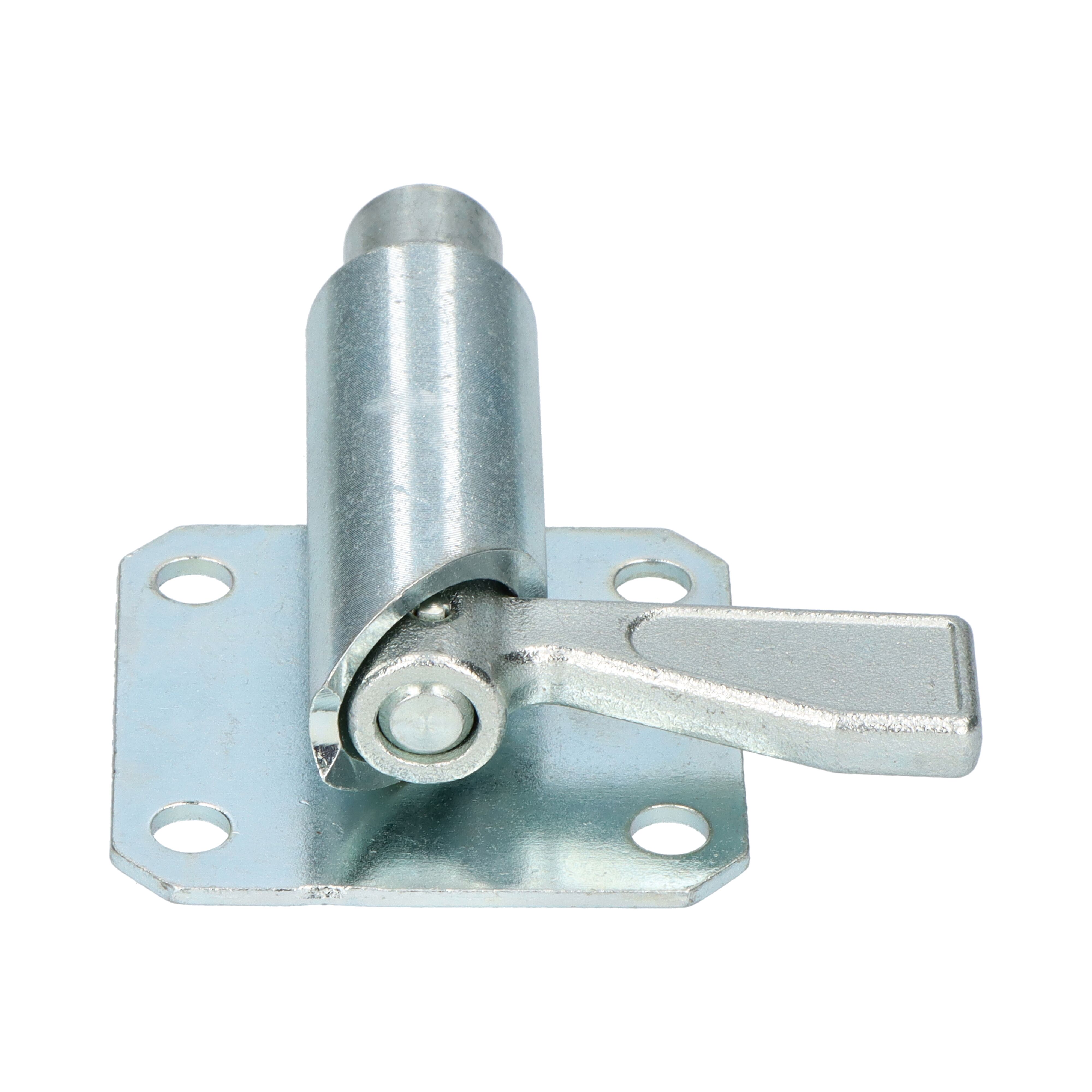 Pommier draw latch with plate - pin Ø 14 mm - right - zinc-plated
