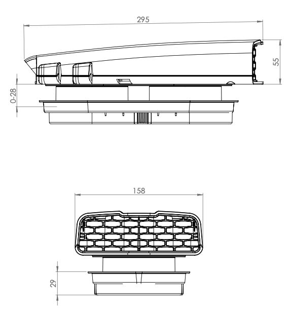 Rhiwa Easy Aero dakventilator bestelwagen - wit