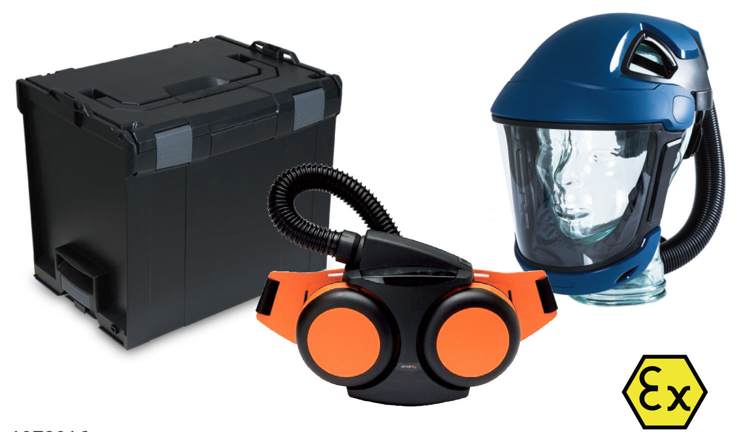 Sundström SR 500 EX unité de ventilation + SR 570 écran facial avec visière TAC - dans une L-boîte