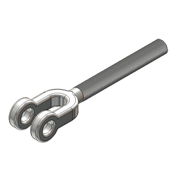 Pommier gaffelstang - draadeinde M12 - voor sluithaak 1140500 / 1140501 - verzinkt