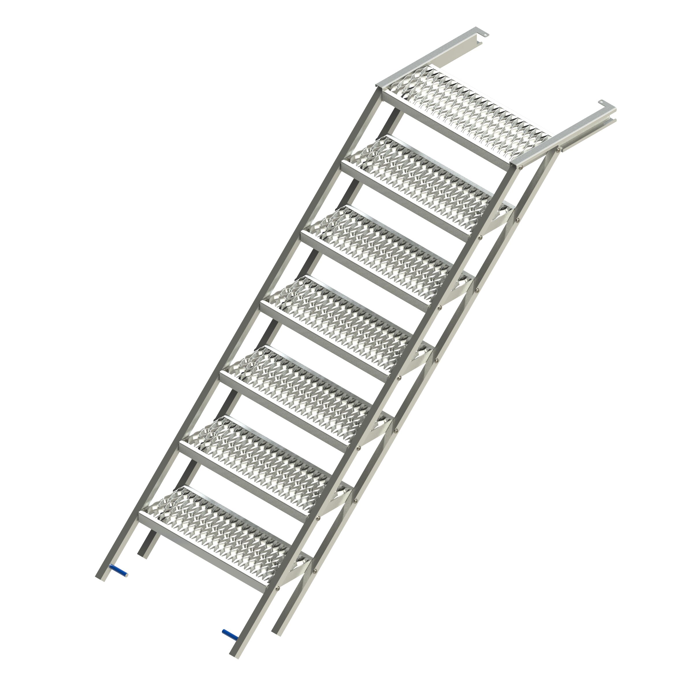 PWP escalier extensible - 7 sections - 2470 x 705 mm (L xl) - galvanisé à chaud