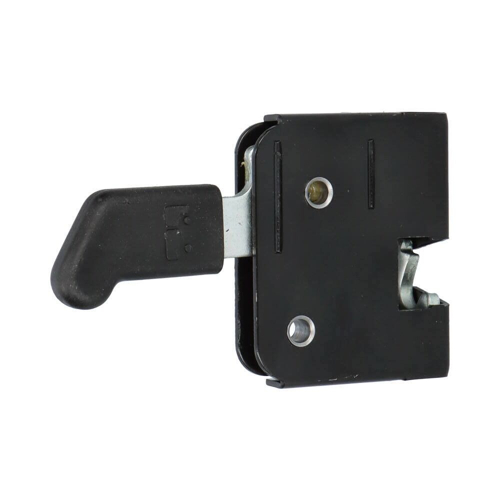 Pommier car door lock - 74 x 69 mm - left - with handle - black coated steel