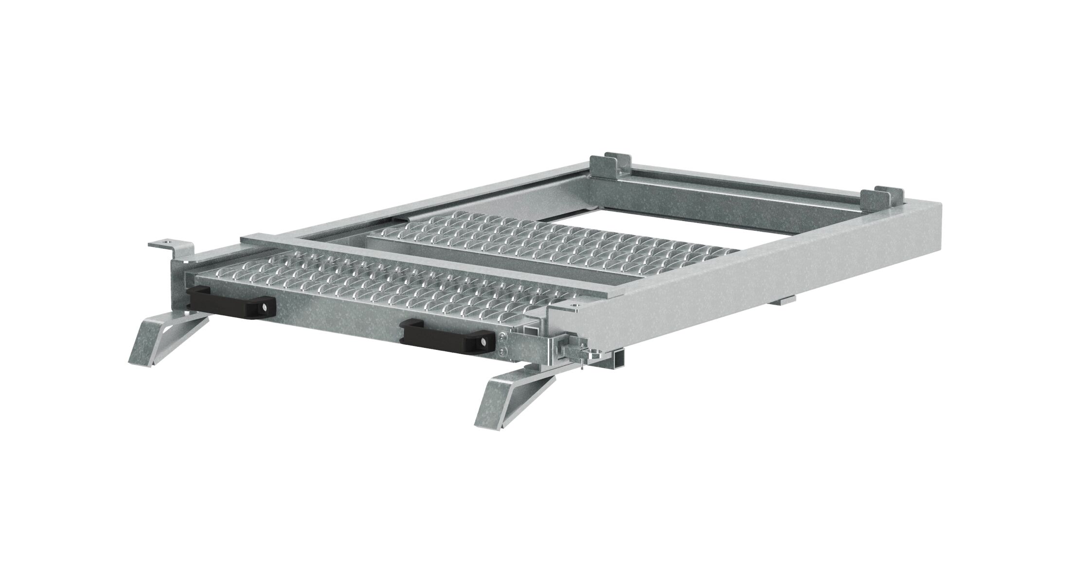 Takler trap uittrekbaar - 2 treden - 1092 x 630 mm (LxB) - volbad verzinkt