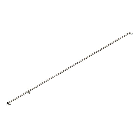 Pommier buis Ø 16 mm - lengte 2500 mm - voor inbouwsluiting Ø 16 mm - RVS