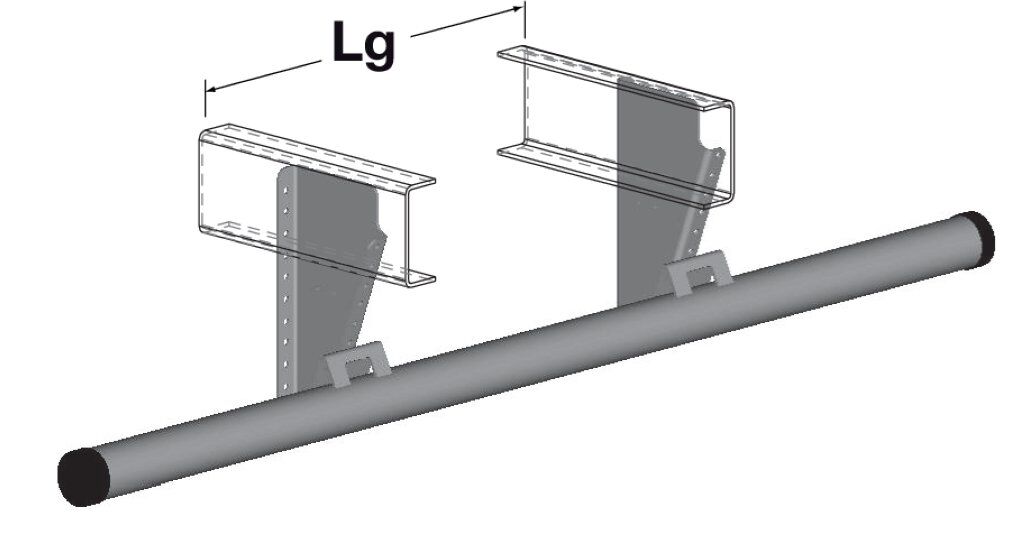 Pommier bumper BAEG - fixed steel Ø100 mm tube - for 14T truck - R58-02