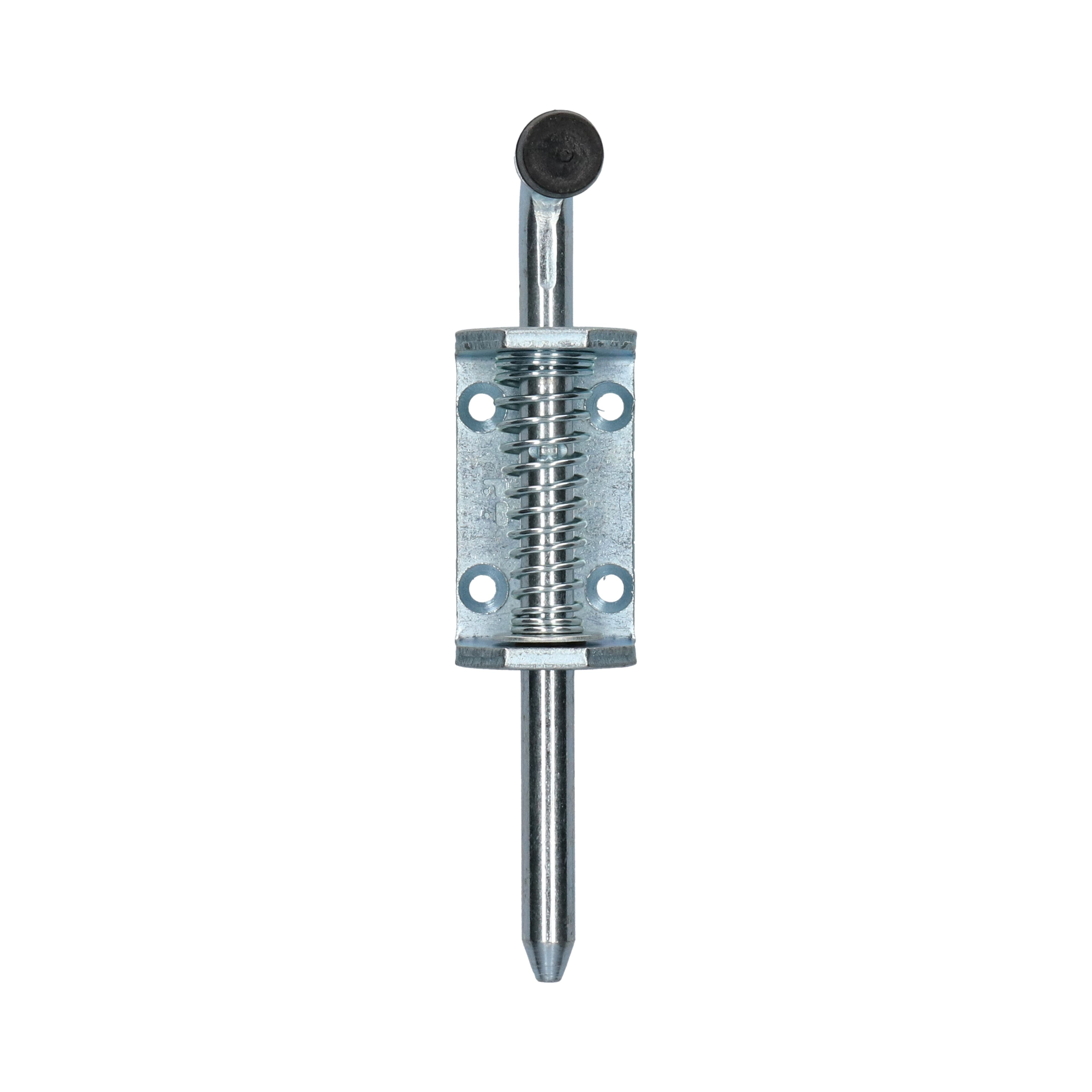 Pommier trekgrendel met pen Ø 12 mm - met veer en zwarte knop - verzinkt