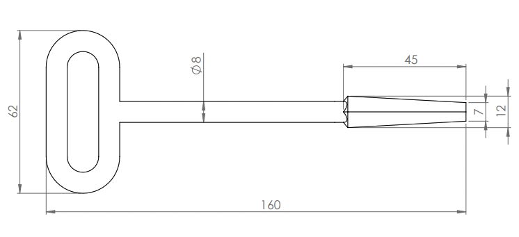 Rhiwa Quality clé à fourche - 160 mm de long - galvanisée