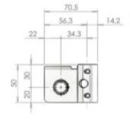 Pommier handle connection + mounting material - for locking Ø 22 mm
